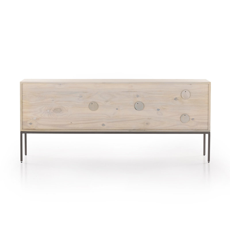 Loki Media Console - Wash Poplar, Dove Poplar