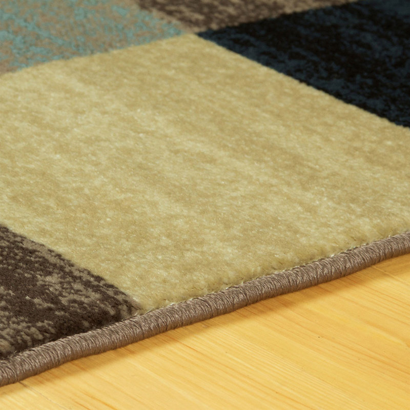Dawnyelle Wool Patchwork Indoor Rug, Square 8' 