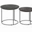 Ensemble de tables gigognes 2 pièces noir mat