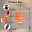 Luminaire suspendu à 3 niveaux Mid-Century orange avec cordon de 16,4 pi-1024461664