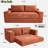 Convertible 2-in-1 Loveseat Sofa Bed With Memory Foam & Steel Frame-967488263
