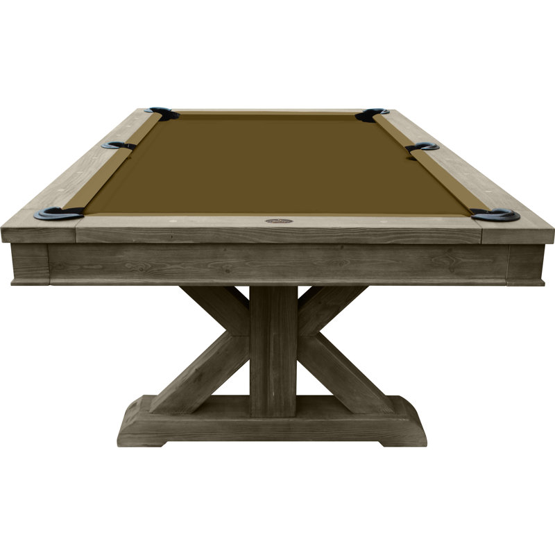 Brazos River Weathered 8' Slate Pool Table with Professional Installation Included, Weathered Gray, Taupe