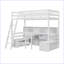 Lit mezzanine simple avec tablettes de rangement-111782783