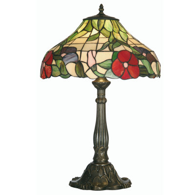 Peonies Metal Table Lamp