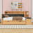 Full Wood Daybed with Trundle, Built-in Storage and USB Charging Ports-1337351877