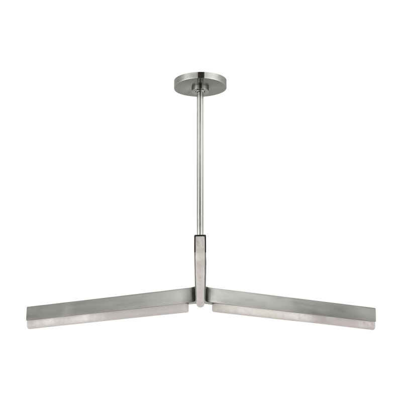 Linea LED Chandelier, Antique Nickel