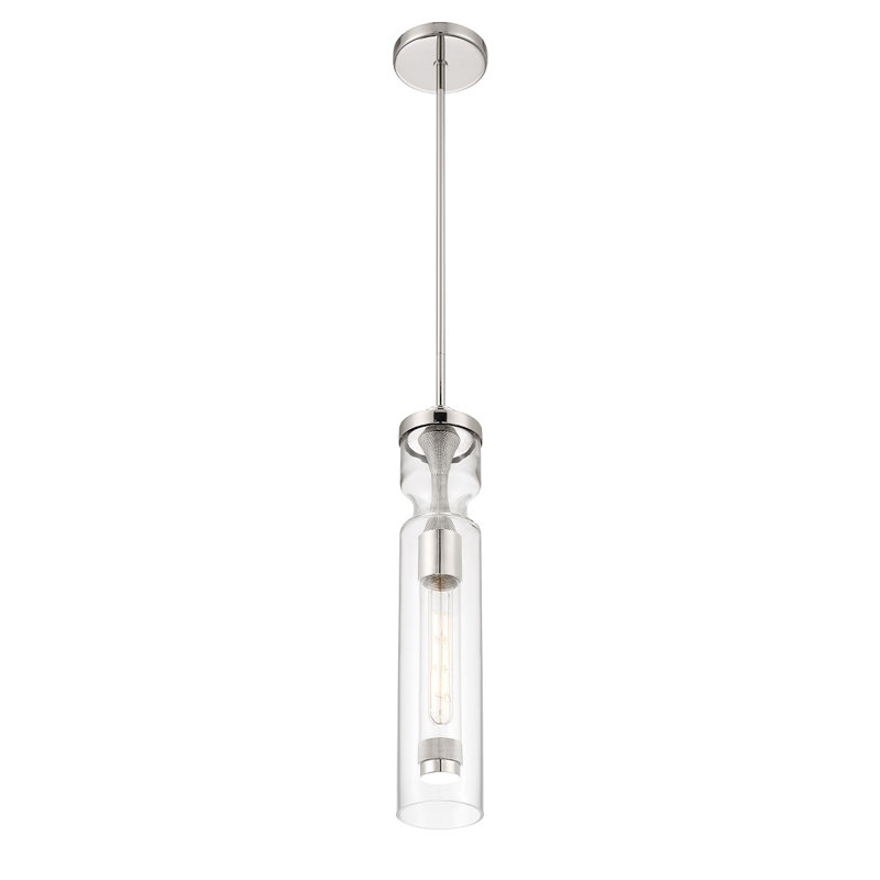 Luminaire suspendu en nickel 1 lumière Mistero, Nickel