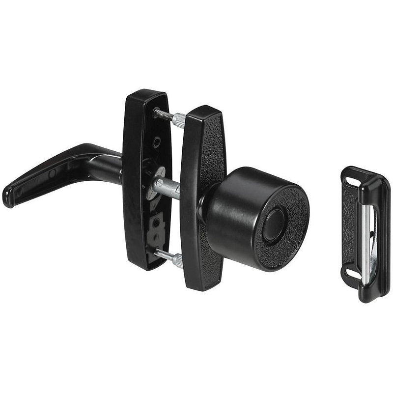 Black Die Cast Universal Knob Latch for Doors