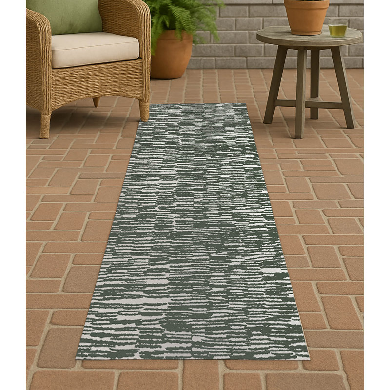 Strands Non-Slip Outdoor Rug, Runner 2'6" x 8'
