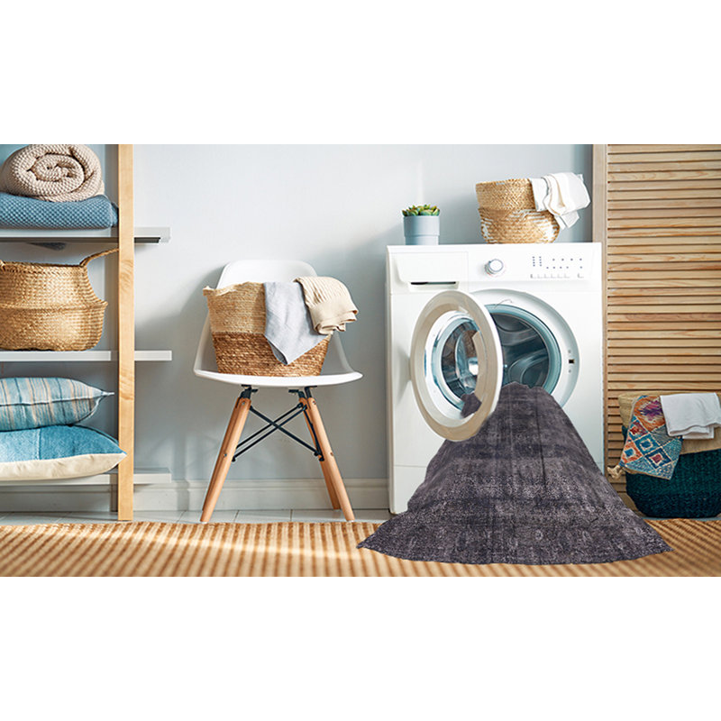 Tapis 100% Mid-Century moderne lavable à la machine 1856, Rectangle 5 pi x 8 pi