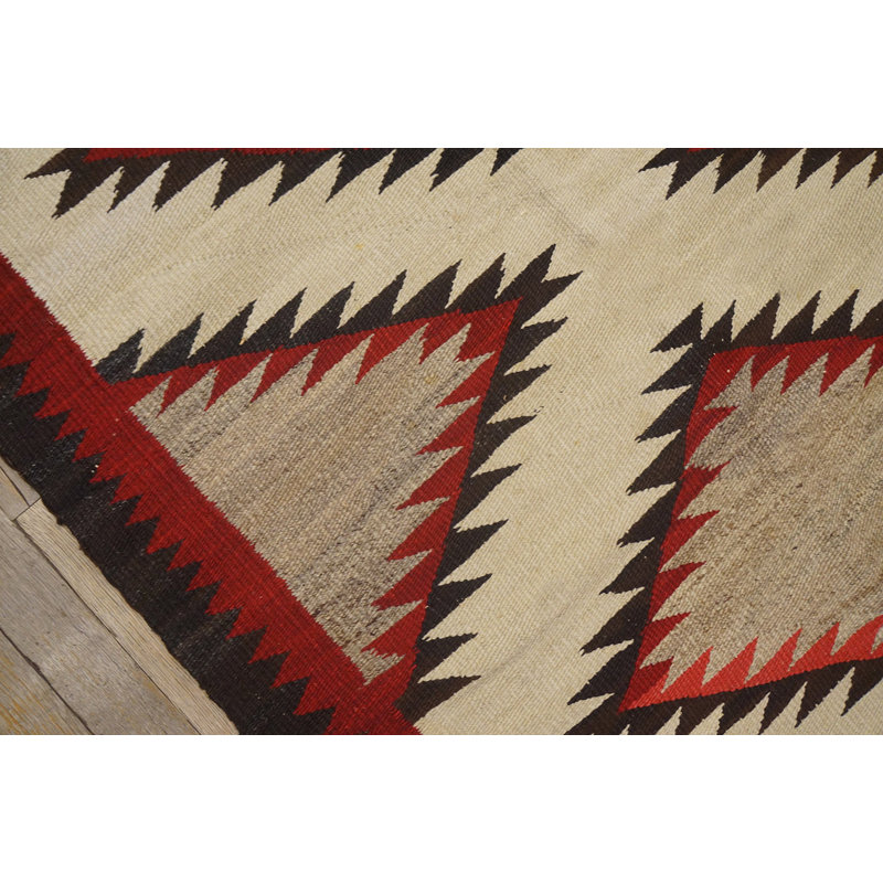 Flatwoven Antique Tribal Geometric Navajo Native American Area Rug