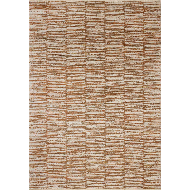 Tapis terre cuite / ivoire Loloi Nellie, Rectangle 7'10" x 10'2"