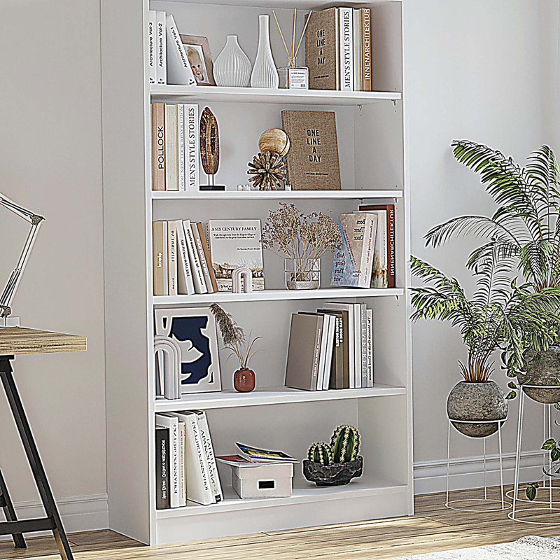 Bibliothèque 5 tablettes, Blanc