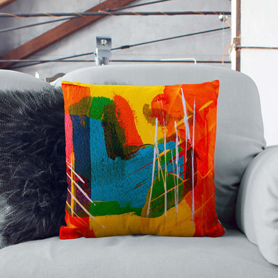 Abstract Square Throw Cushion