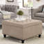 Rangement carré avec pieds en bois et structure de siège de salon rembourrée-731299679