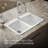 33" L x 22" W x 9-5/8" Top-Mount Double-Equal Kitchen Sink-11013542-19195759