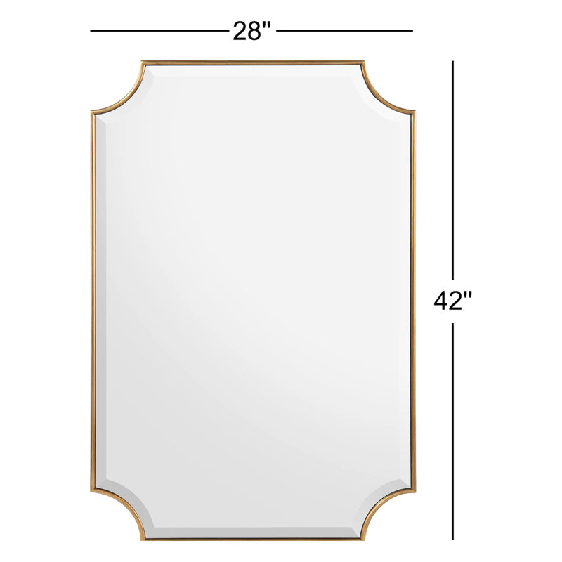 Priora Scalloped Metal Beveled Wall Mirror