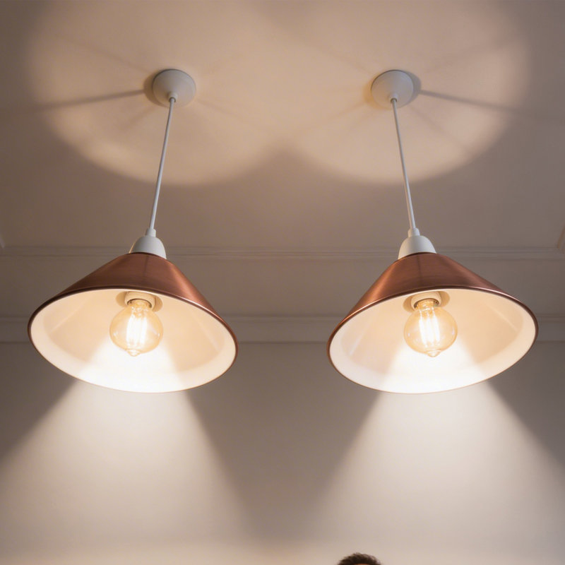 10cm H Metal Cone Lamp Shade, Copper