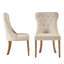 Chaise Parson à oreilles en lin rembourrée et capitonnés Irving Place-1309567203-1247012630