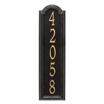 Manchester Personalized Vertical Wall Address Plaque