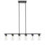 Barrile 6 - Light Matte Black Kitchen Island Pendant Linear Light Fixture Island Lights for Kitchen
