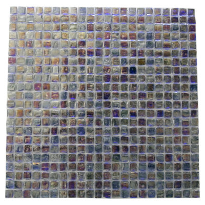 Ecologic 0.38" x 0.38" Glass Mosaic Tile in Purple/Blue