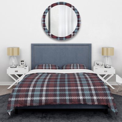 Ensemble de housse de couette en microfibre brun / noir 2 pièces