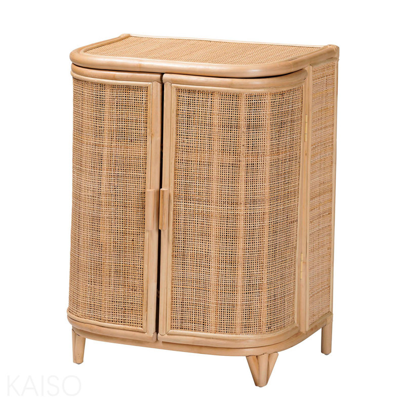 Armoire de rangement en rotin naturel