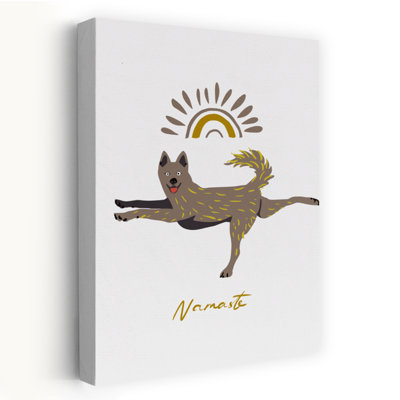 Yoga Dog Namaste Abstract Dog Landscape Nature Wall Art Print