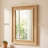 Rustic Rattan & Solid Wood Rectangular Wall Mirror-888209014-888209015