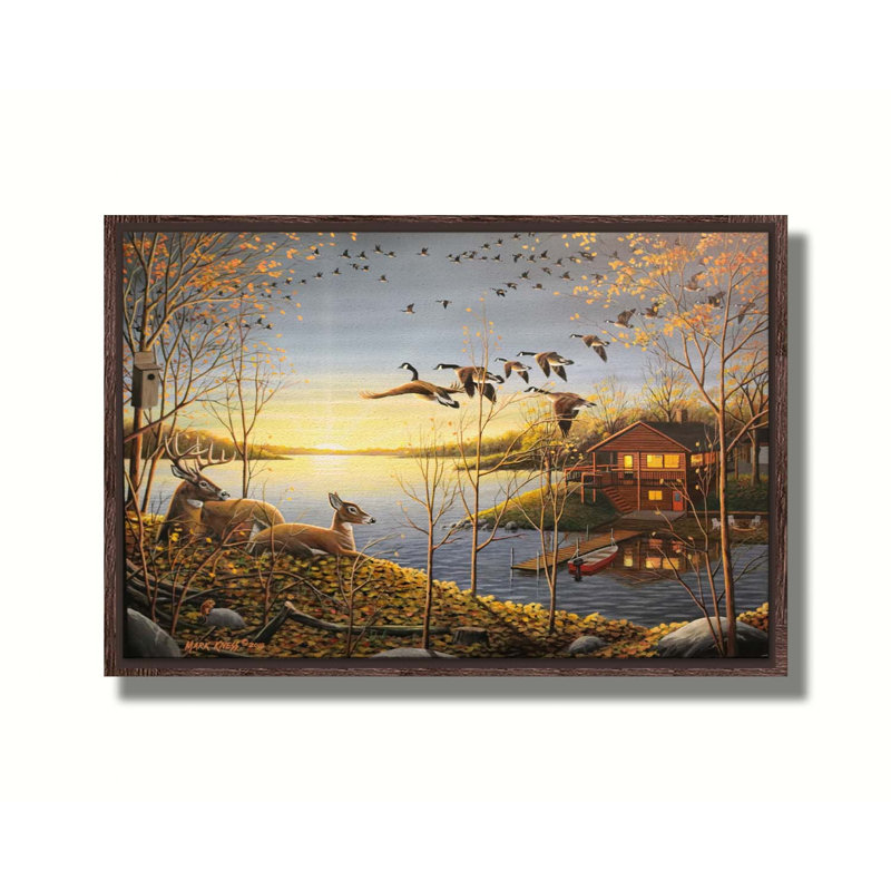 «Dream Cabin» par Mark Kness sur, Cadre flottant brun, Non, H 20,5 po x l 30,5 po x P 1,5 po