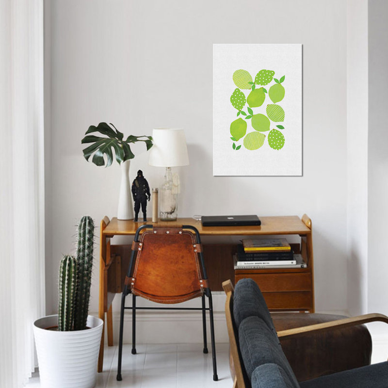 «Lime Crowd», impression sur toile, H 12 po x l 8 po x P 0,75 po, Pas de tapis, Toile tendue