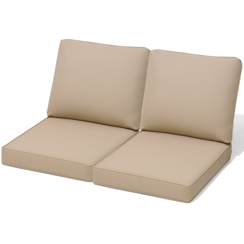 Outdoor Deep Seating Cushion Set, Beige, 2