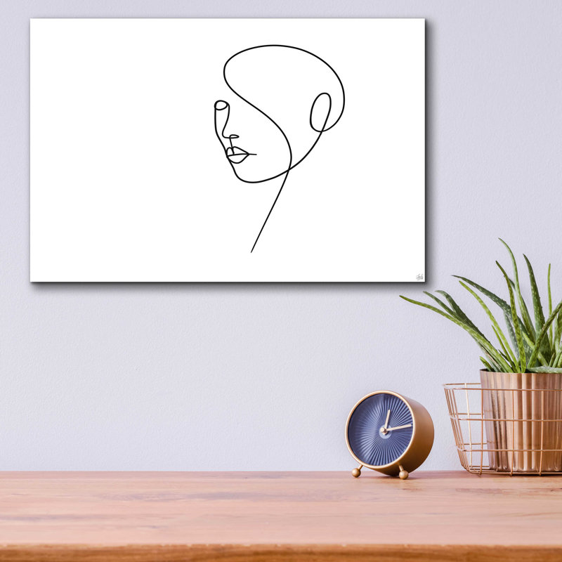 «Line Lady 4» par Line And Brush, H 12 po x l 16 po x P 0,13 po