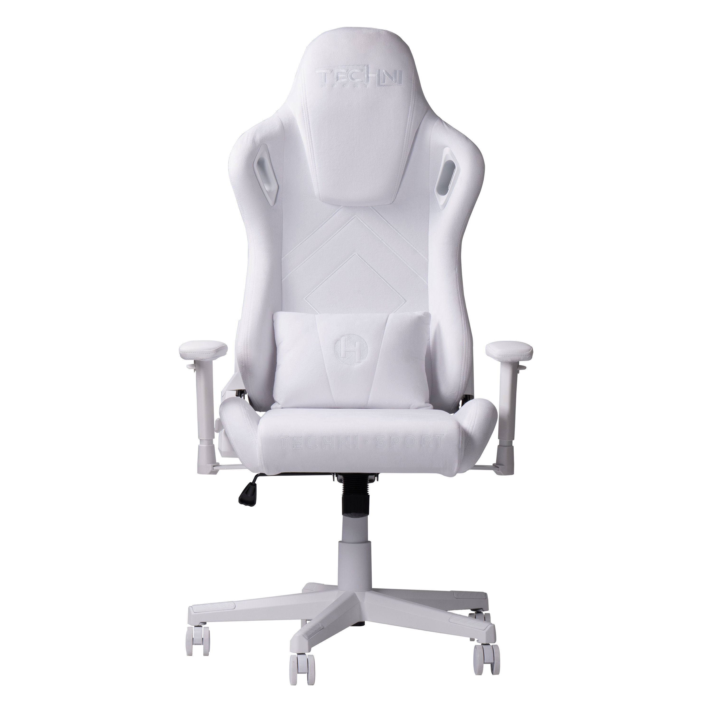 Adjustable Reclining Ergonomic Faux Leather Swiveling PC & Racing Game Chair with Footrest The Twillery Co. Color: White