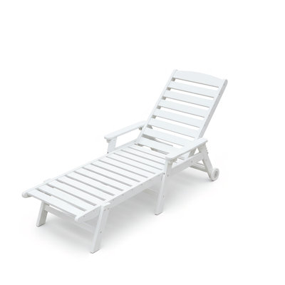 Chaise longue inclinable en plastique PEHD résistante à la rouille avec dossier réglable