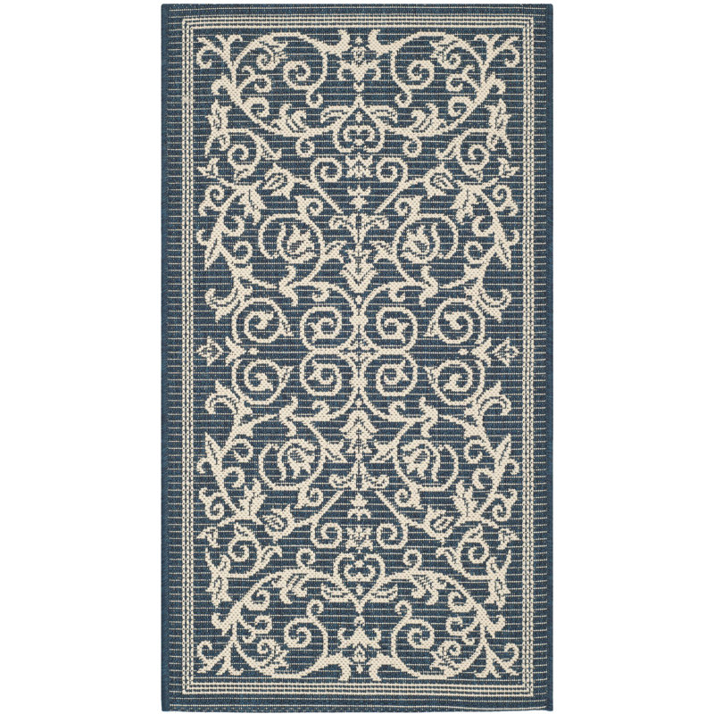 Tapis d'intérieur / extérieur à motif floral Galena Performance, Rectangle 9 pi x 12 pi
