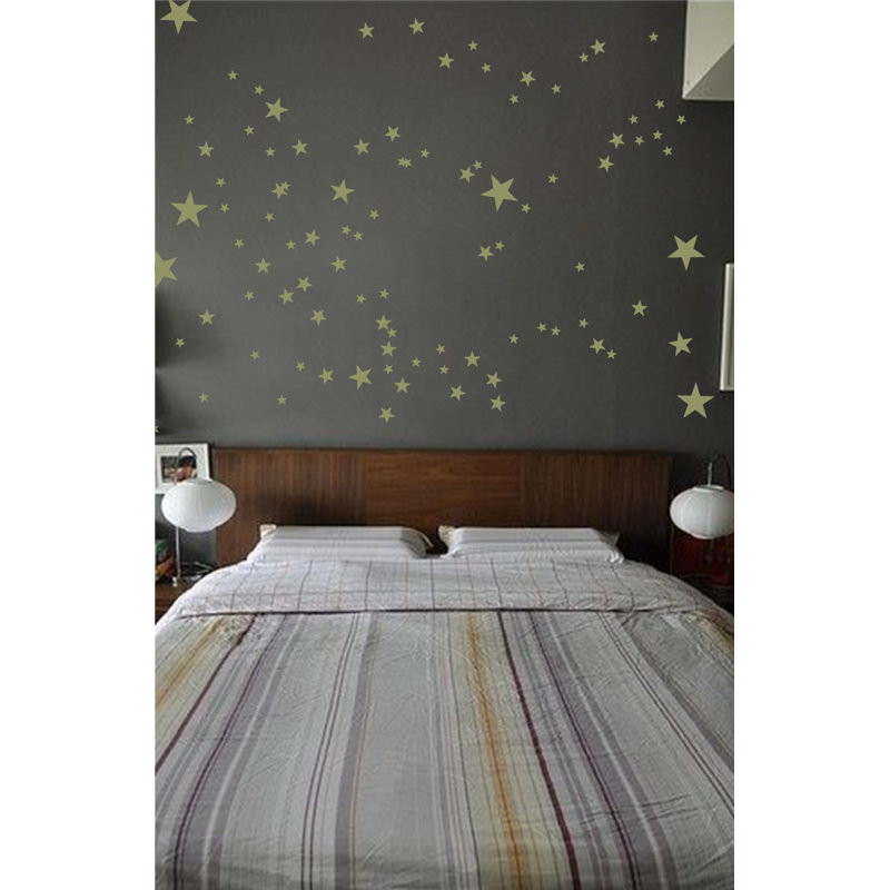 Adhésif décoratif étoiles, Olive, H 24 po x l 27 po x P 0,01 po