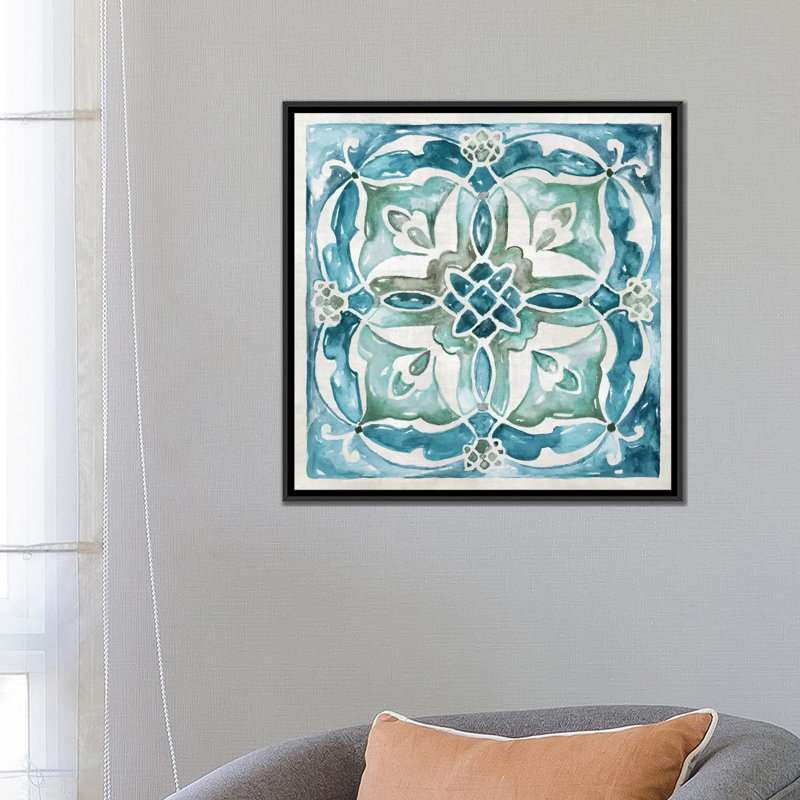 «Carribean Tile III», reproduction sur toile, H 26 po x l 26 po x P 1,5 po, Toile tendue