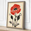 Crimson Carnation Botanical - Wrapped Canvas-452668740-452668751