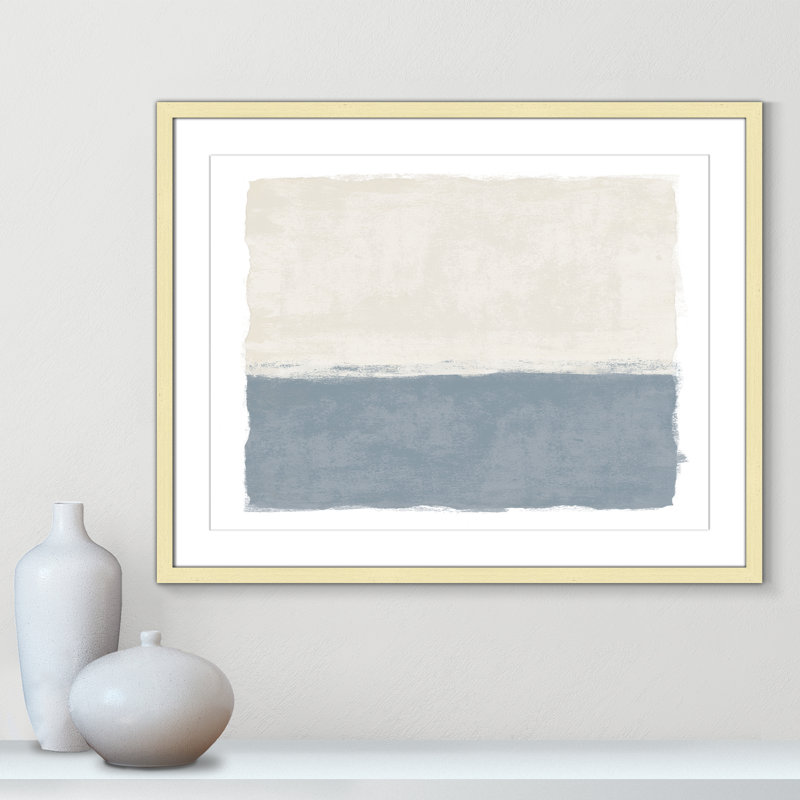 Coastal Dreams II - Landscape Version Print by Natalie Carpentieri, 29.5'' W x 23.5'' H, Matted Print, Matte Gold