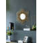 Miroir mural rond en métal avec cadre en étoile