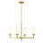 Oreane 4-Light Chandelier in Natural Brass-1954205362