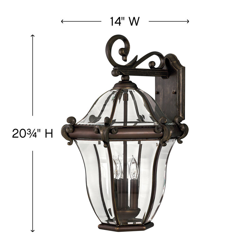 Lanterne murale d'extérieur 3 lumières Leer