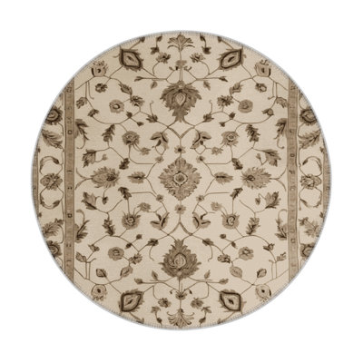 Tabriz Beige Indoor and Outdoor Area Rug
