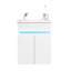 Meuble-lavabo mural de 16 po avec lavabo, lumière radar, espace de rangement pour les petits espaces Mafala