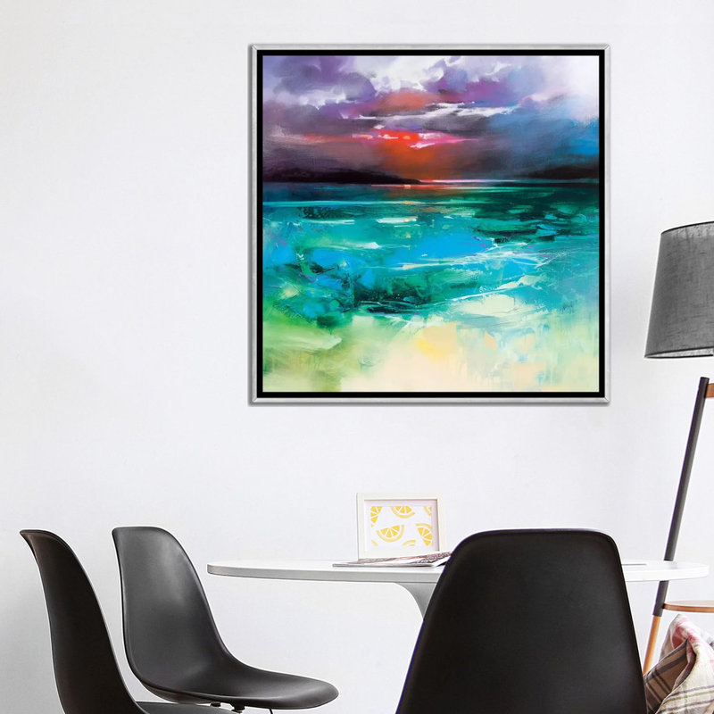 «Harris Resson» par Scott Naismith - reproduction d'art, Toile avec cadre argenté, H 37 po x l 37 po x P 1,5 po, Pas de tapis