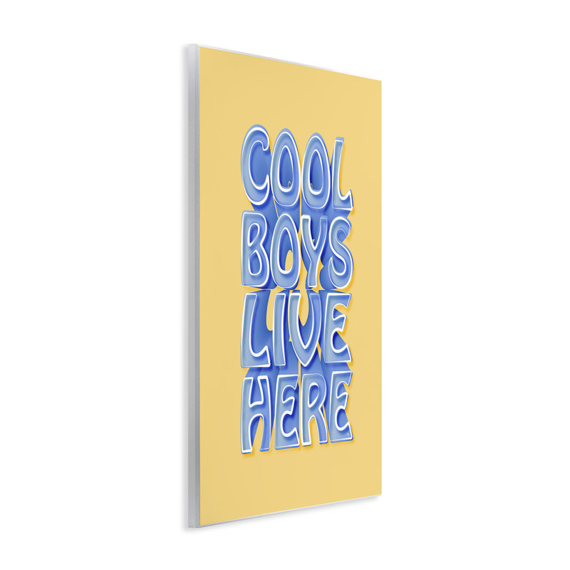 «Cool Boy Live Here» par Martina Pavlova, H 19 po x l 13 po