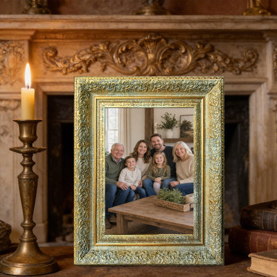 Cadre photo 11 pièces x 11 "or antique 11" pour présentoir de voyage