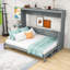 Lit escamotable en bois avec tablettes-2091307477-2091307480